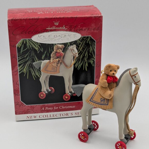 Hallmark Keepsake A Pony for Christmas 1998 NEW 1st in Pony for Christmas Series - Picture 2 of 11